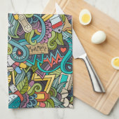 Abstrakte Kunst-medizinisches Ikonen-Muster Geschirrtuch (Viertel Falte)