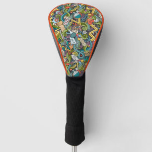 Abstrakte Kunst-medizinisches Ikonen-Muster Golf Headcover