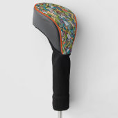Abstrakte Kunst-medizinisches Ikonen-Muster Golf Headcover (angewinkelt)