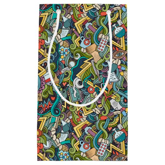 Abstrakte Kunst-medizinisches Ikonen-Muster Kleine Geschenktüte (Vorderseite)