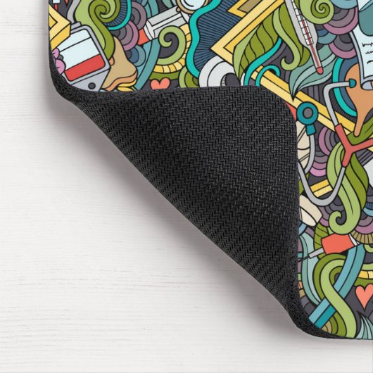 Abstrakte Kunst-medizinisches Ikonen-Muster Mousepad (Ecke)
