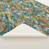 Abstrakte Kunst-medizinisches Ikonen-Muster Sherpadecke (3/4)