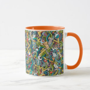 Abstrakte Kunst-medizinisches Ikonen-Muster Tasse