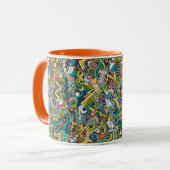 Abstrakte Kunst-medizinisches Ikonen-Muster Tasse (Vorderseite Links)