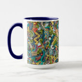 Abstrakte Kunst-medizinisches Ikonen-Muster Tasse (Links)