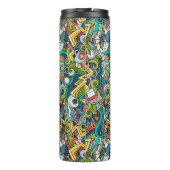 Abstrakte Kunst-medizinisches Ikonen-Muster Thermosbecher (Rückseite)