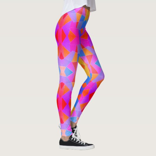 Abstrakte Kunst Mehrfarbig Leggings (Rechts)