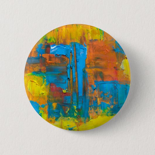 Abstrakte Kunst - mehrfarbiges Orange Abstrakt Acr Button (Vorderseite)