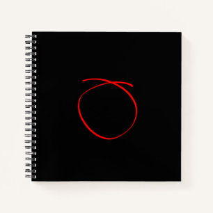 Abstrakte Kunst Minimalistische Rot-Schwarzes Noti Notizbuch
