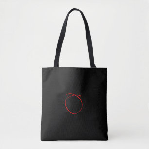 Abstrakte Kunst Minimalistische rote schwarze Trag Tasche