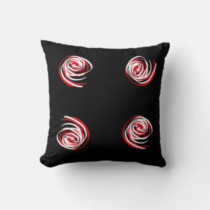 Abstrakte Kunst Minimalistische rote Spirale schwa Kissen