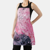 Abstrakte Kunst mit Acrylfarbe| Rosa Schwarz Schürze (InSitu)