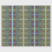 abstrakte Kunst mit Buntglaspanen-Look Geschenkpapier (Flach)