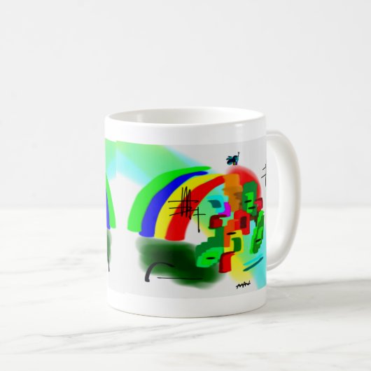 abstrakte Kunst mit donkey1 Kaffeetasse (VorderseiteRechts)