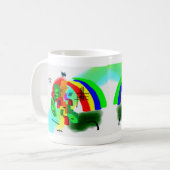 abstrakte Kunst mit donkey1 Kaffeetasse (Vorderseite Links)