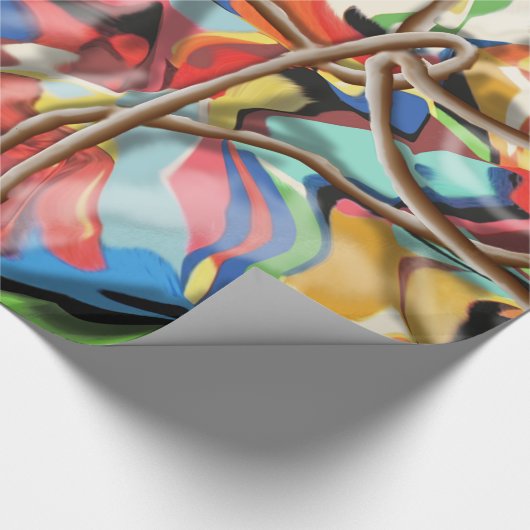 abstrakte Kunst mit Garn Geschenkpapier (Ecke)