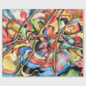 abstrakte Kunst mit Garn Geschenkpapier (Flach)