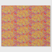 abstrakte Kunst mit gelblicher und blauer Schrift Geschenkpapier (Flach)