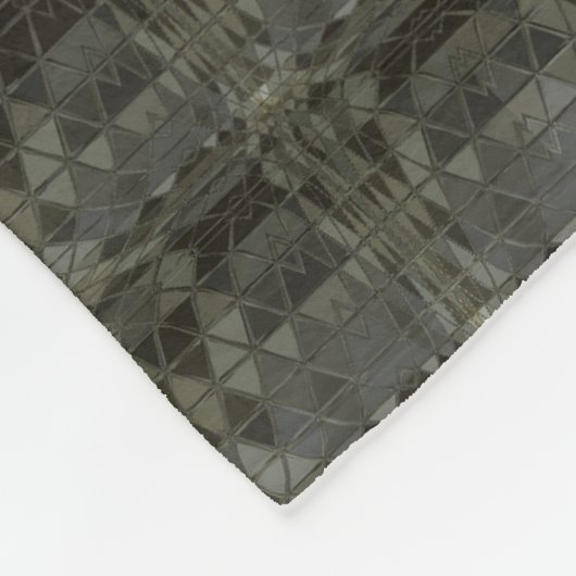 Abstrakte Kunst mit geometrischem Glasmotiv Fleecedecke (Ecke)