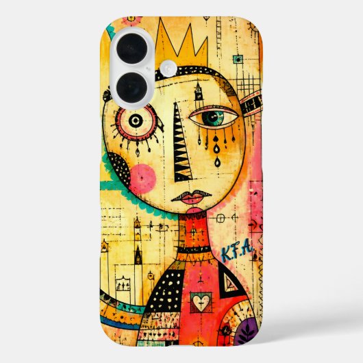 Abstrakte Kunst mit Initialen Case-Mate iPhone Hülle (Rückseite)