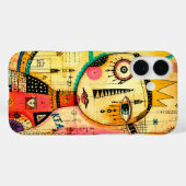 Abstrakte Kunst mit Initialen Case-Mate iPhone Hülle (Rückseite (Horizontal))