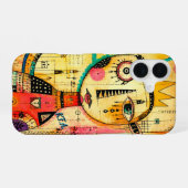 Abstrakte Kunst mit Initialen iPhone 16 Hülle (Rückseite (Horizontal))
