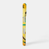 Abstrakte Kunst mit Initialen iPhone 16 Hülle (Rechte Seite)