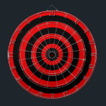 Abstrakte Kunst mit Kreise in Schwarz und Rot Dartscheibe<br><div class="desc">Abstrakte Kunst mit kreisgeometrischen Formen in Schwarz und Rot.</div>