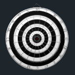 Abstrakte Kunst mit Kreise in Schwarz und Weiß Dartscheibe<br><div class="desc">Abstrakte Kunst mit kreisgeometrischen Formen in Schwarz/Weiß.</div>