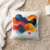 Abstrakte Kunst mit lebhaften Farben Kissen (Decke)