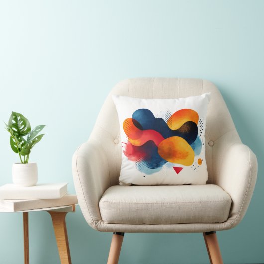 Abstrakte Kunst mit lebhaften Farben Kissen (Stuhl )