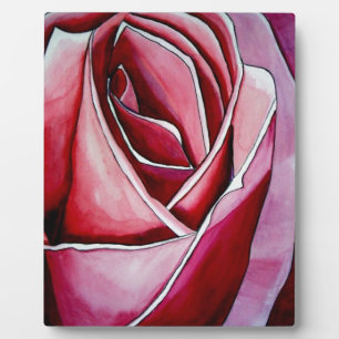Abstrakte Kunst mit Makro-Blume rosa Rose in Aquar Fotoplatte