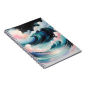 Abstrakte Kunst mit Meereswellen Notizblock (Rechte Seite)