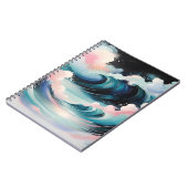Abstrakte Kunst mit Meereswellen Notizblock (Linke Seite)