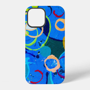 Abstrakte Kunst mit Öl- und Acrylfarben auf Leinwa iPhone 12 Hülle
