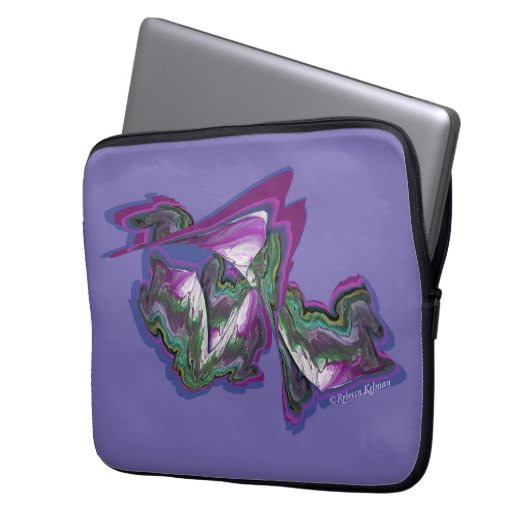 Abstrakte Kunst mit Paint & Digital Creativity Laptopschutzhülle (Vorderseite Links)