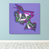 Abstrakte Kunst mit Paint & Digital Creativity Leinwanddruck (Insitu (Holzboden))