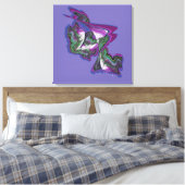 Abstrakte Kunst mit Paint & Digital Creativity Leinwanddruck (Insitu (Schlafzimmer))