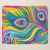 Abstrakte Kunst mit Pfauenfedern Sherpadecke (Vorderseite (Horizontal))