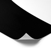 Abstrakte Kunst mit Spiralkreisen in Schwarz und W Poster (Ecke)