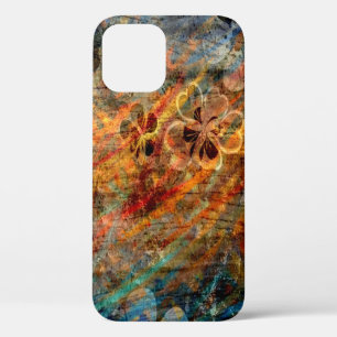 Abstrakte Kunst mit Vintage-Blumen Case-Mate iPhone Hülle