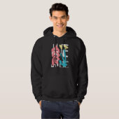 Abstrakte Kunst Moderne Ästhetik Aussehen farbenfr Hoodie (Vorne ganz)