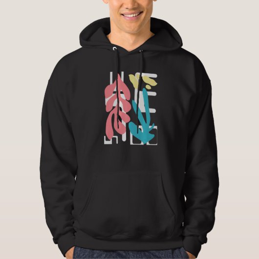 Abstrakte Kunst Moderne Ästhetik Aussehen farbenfr Hoodie (Vorderseite)