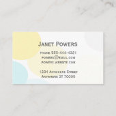 abstrakte Kunst, moderne, benutzerdefinierte Visit Visitenkarte (Rückseite)