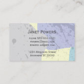 abstrakte Kunst, moderne, benutzerdefinierte Visit Visitenkarte (Rückseite)