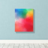 Abstrakte Kunst Moderne Farben Elegante Vorlage Leinwanddruck (Insitu (Holzboden))