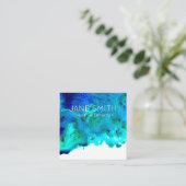 Abstrakte Kunst, moderne farbenfrohe Kreativindust Quadratische Visitenkarte (Stehend Vorderseite)