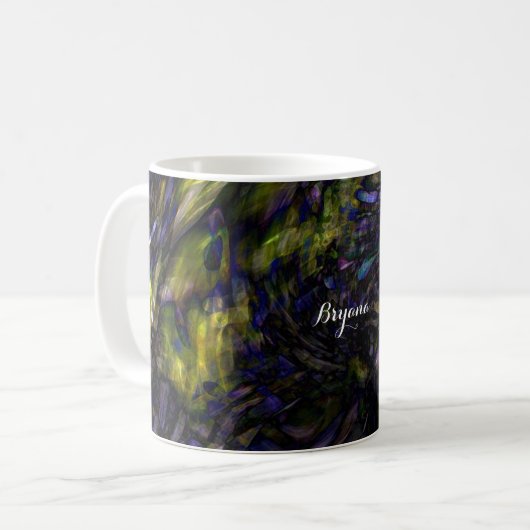 Abstrakte Kunst Moderne Farbgestaltung Künstlerisc Kaffeetasse (Vorderseite Links)