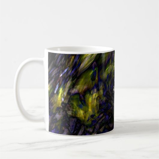 Abstrakte Kunst Moderne Farbgestaltung Künstlerisc Kaffeetasse (Links)