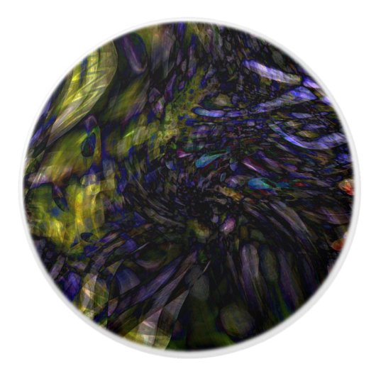 Abstrakte Kunst Moderne Farbgestaltung Künstlerisc Keramikknauf (Vorderseite)